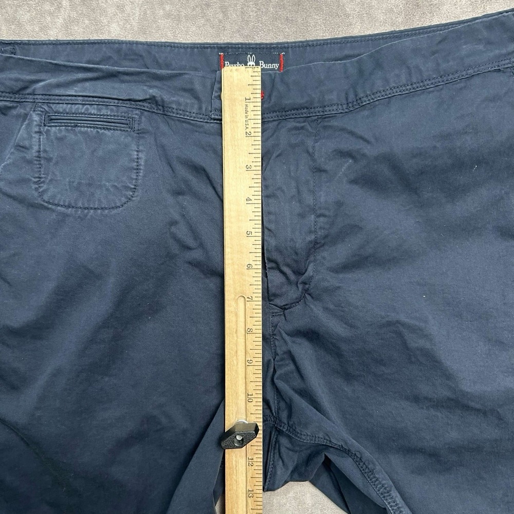 Psycho Bunny Chino Shorts Mens Size 40 Navy Blue Designer Preppy Golf Adjustable - Picture 3 of 9
